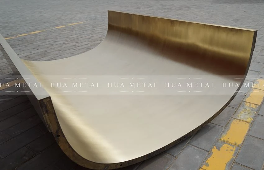 dual-curved stainless steel facade, stainless steel cladding