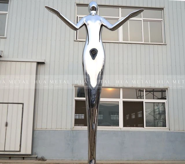 Polished Stainless Steel Statue