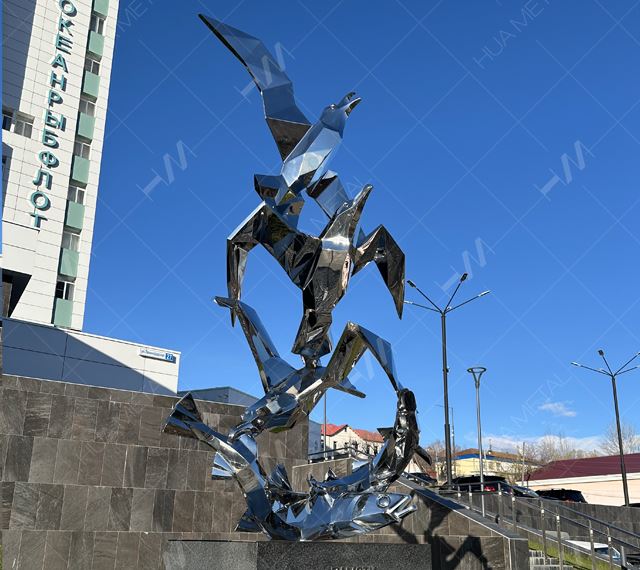 Stainless steel monument sculpture 05
