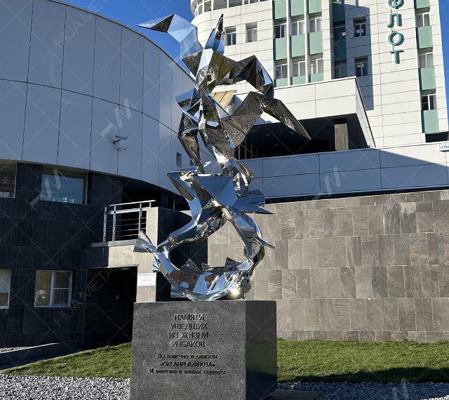 Stainless steel monument sculpture 06